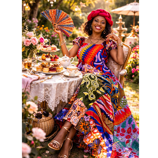 Maaj Designs Heritage Patchwork Dress - Multicolored African Print