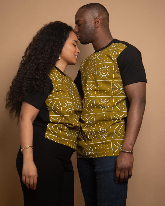 “Abidjan” unisex cotton and wax t-shirt