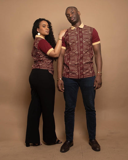 “Abidjan” unisex cotton and wax t-shirt