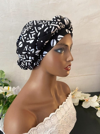 Scarf/turban wax & satin