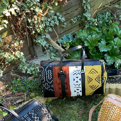 Leather & Bogolan Travel Bag