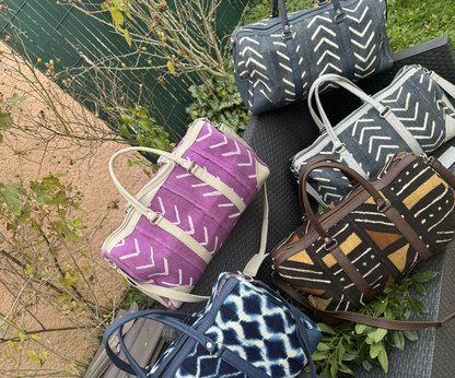 Leather & Bogolan Travel Bag