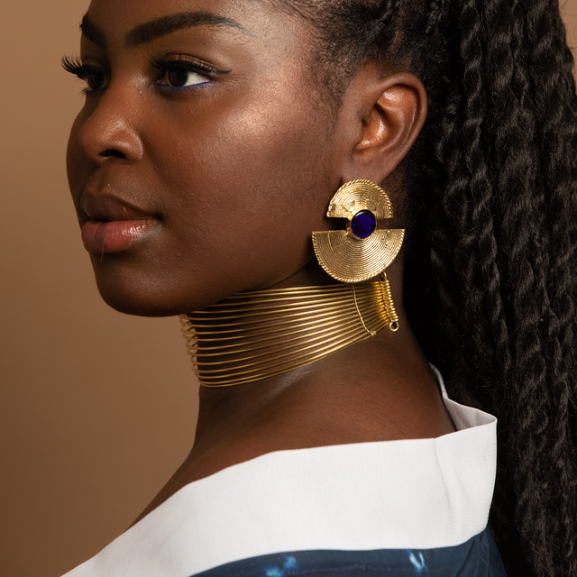 Beautiful bronze choker necklace “Cerise”