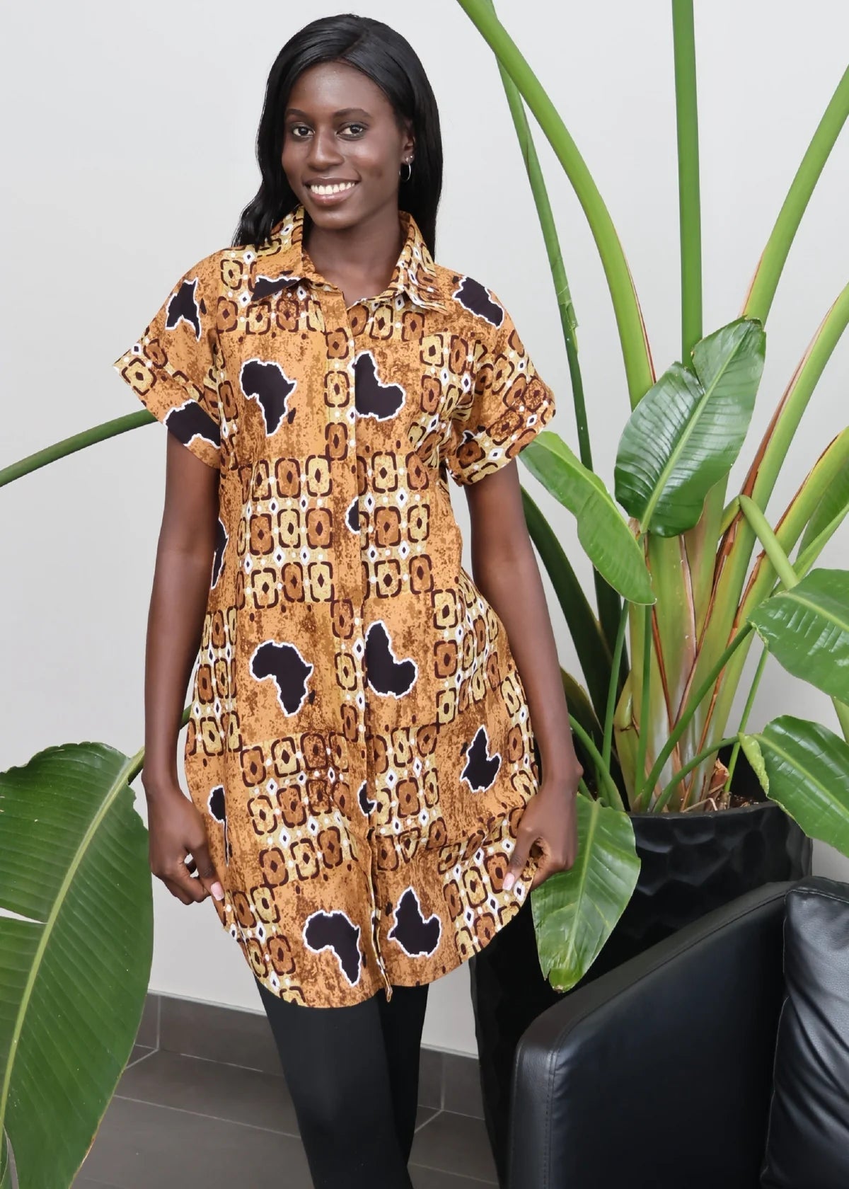 Amerie short printed shirt dress