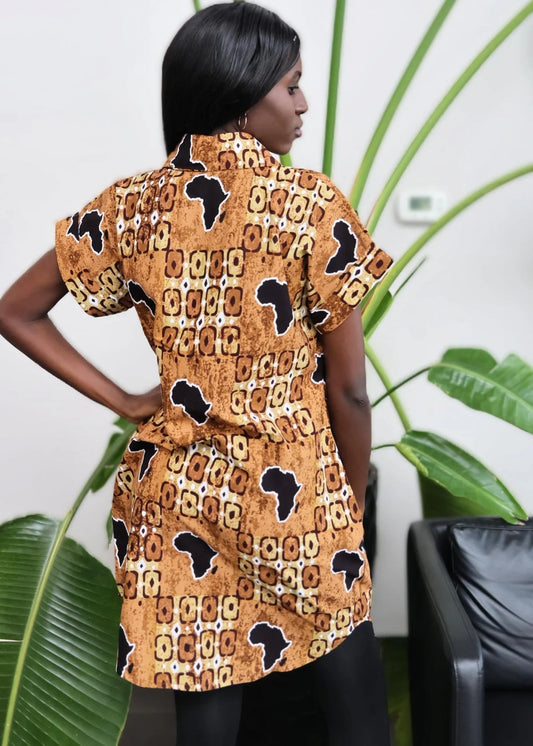 Amerie short printed shirt dress