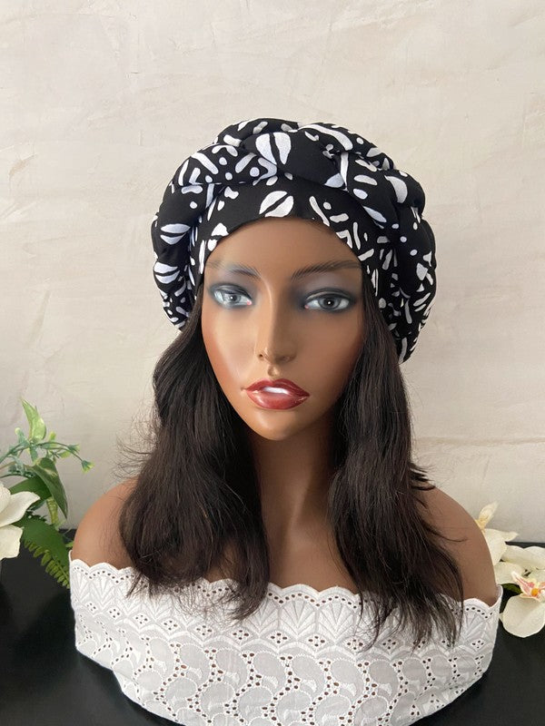 Scarf/turban wax & satin