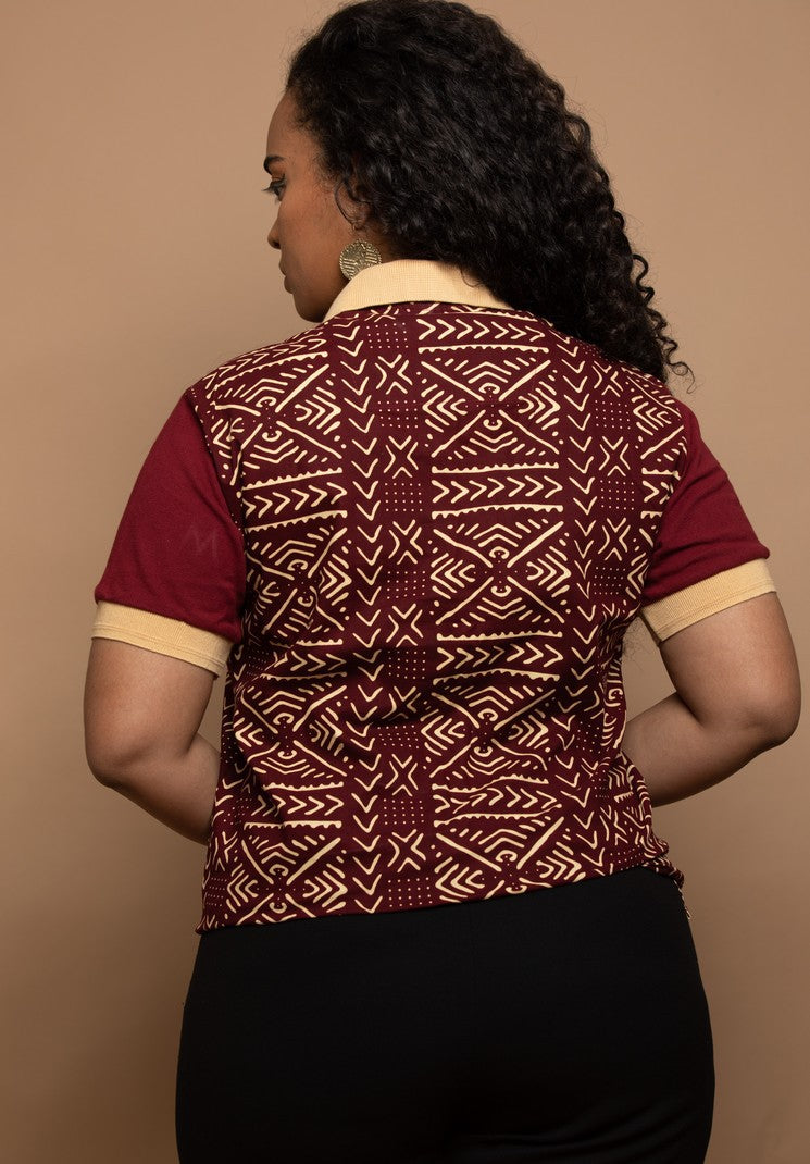 “Abidjan” unisex cotton and wax t-shirt