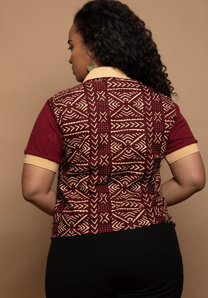 “Abidjan” unisex cotton and wax t-shirt