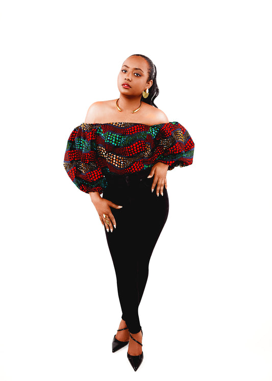 Zuberi african print crop top