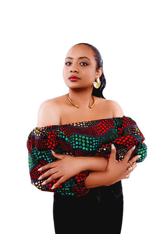 Zuberi african print crop top