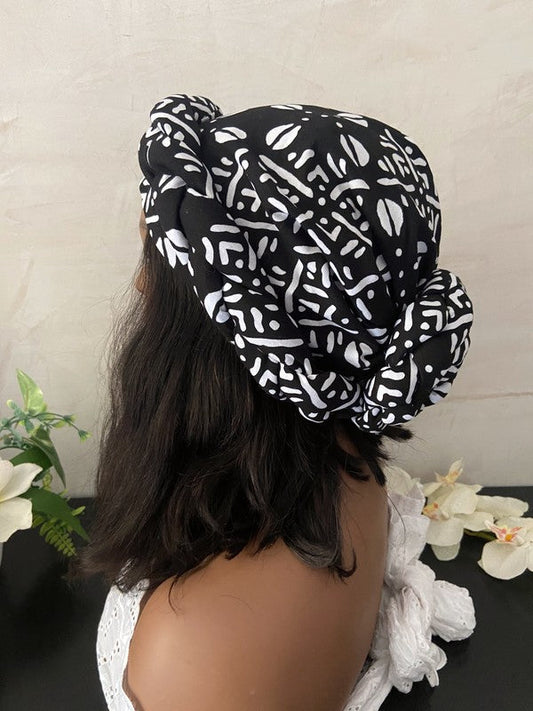 Scarf/turban wax & satin