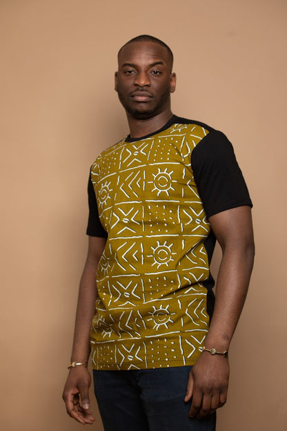 “Abidjan” unisex cotton and wax t-shirt